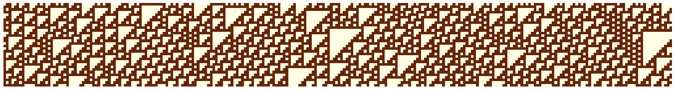 Rule 110, 256x32 cells, random initial setting